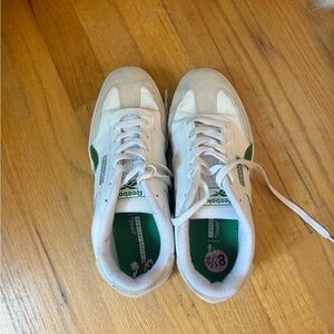 Reebok Classic White and Green Shoes